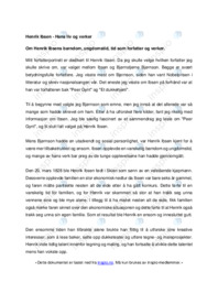 Henrik Ibsen – Hans liv og verker