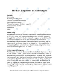 The Last Judgement av Michelangelo