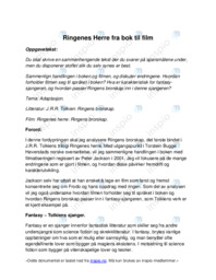 Ringenes Herre fra bok til film