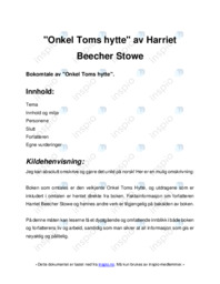 Onkel Toms hytte av Harriet Beecher Stowe