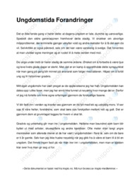 Ungdomstida Forandringer