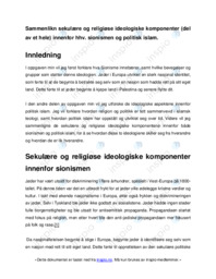 Ideologiske komponenter i sionisme og politisk islam