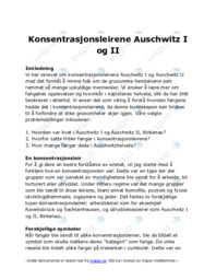 Konsentrasjonsleirene Auschwitz I og II