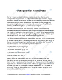 Forfatterportrett | Jens Bjørneboe