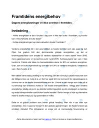 Framtidens energibehov