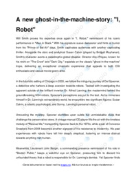 A new ghost-in-the-machine-story: I, Robot