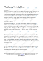 That Summer by Safia Moore