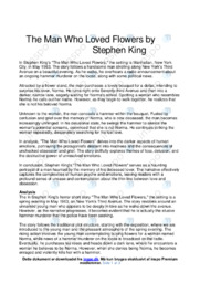 The Man Who Loved Flowers by Stephen King | Analysis