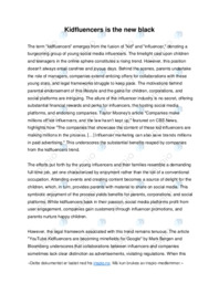 Kidfluencers is the new black | Essay