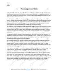 The consequences of Brexit | Engelsk Oppgave