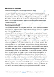 Manuscript on US immigration