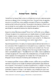 Animal Farm | Setting