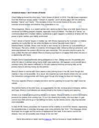 I dont dream of Genie | Analytical essay