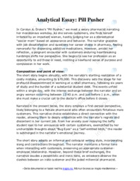 Analytical Essay | Pill Pusher
