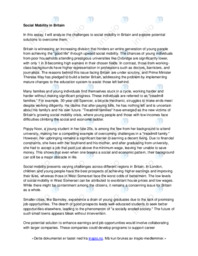 Social Mobility in Britain | Engelsk oppgave