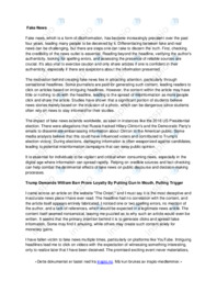 Fake News | Engelsk oppgave