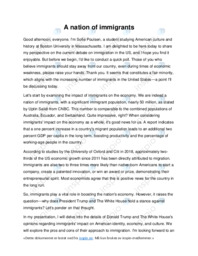 A nation of immigrants