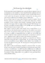 The Prisoner Says No to Big Brother | Essay