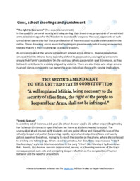 Guns, school shootings and punishment | Noter Engelsk