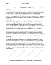 Analysis of Ex Machina | Engelsk Essay | Fourth Assignment