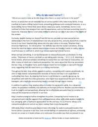 Why do we need horror | Engelsk oppgave