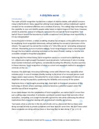 A dirty little secret | Engelsk oppgave