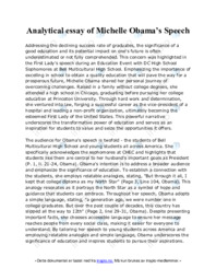 Analytical essay of Michelle Obama’s Speech