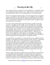 Poverty in the UK | Engelsk oppgave