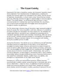 The Great Gatsby | Engelsk oppgave