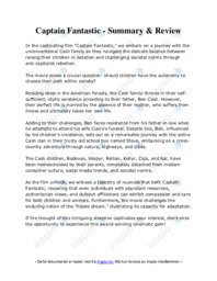Captain Fantastic | Summary & Review | Engelsk oppgave