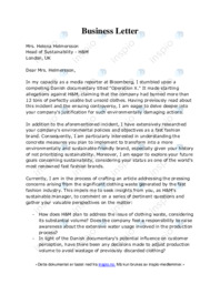 Business Letter | Engelsk oppgave