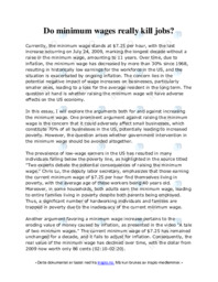 Do minimum wages really kill jobs? | Engelsk oppgave
