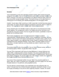 Cora Unashamed | Noter