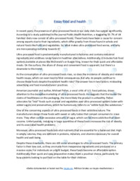 Food & Health | Engelsk Essay