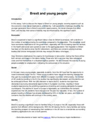 Brexit and young people | Essay | Engelsk