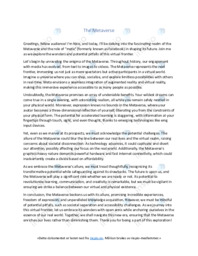 The Metaverse | Engelsk Speech