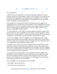 Uber | Accepting the future? Engelsk oppgave