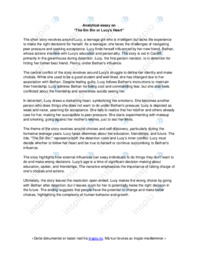 ‘The Sin Bin or Lucy’s Heart’ | Analytical essay