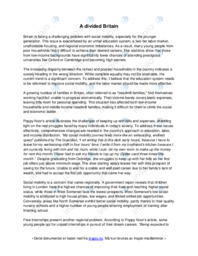 A divided Britain | Engelsk oppgave