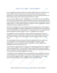 Common People | Analytical Essay af sang | Oppgave i engelsk