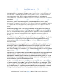 A greener Tesco | Speech | Oppgave i engelsk