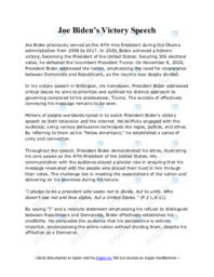 Joe Biden’s Victory Speech | Engelsk oppgave