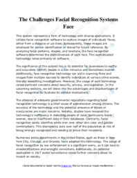 The Challenges Facial Recognition Systems Face