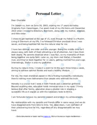 Personal Letter | Engelsk oppgave
