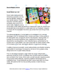 Social Media has it all | Article | Engelsk oppgave