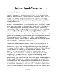 Speech Manuscript | Engelsk oppgave