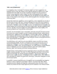 “USA Land of Opportunity” | Essay | Engelsk oppgave