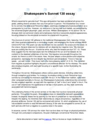 Shakespeare’s Sonnet  | Essay | Engelsk oppgave