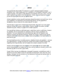 Janus | Ann Beattie | Analyse | Engelsk