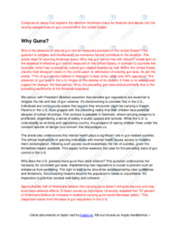 Why Guns | Essay | Engelsk oppgave